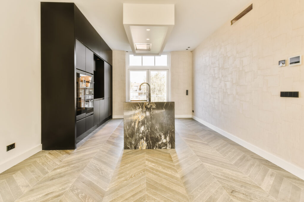 Custom kitchen remodel with marble island in Claremont